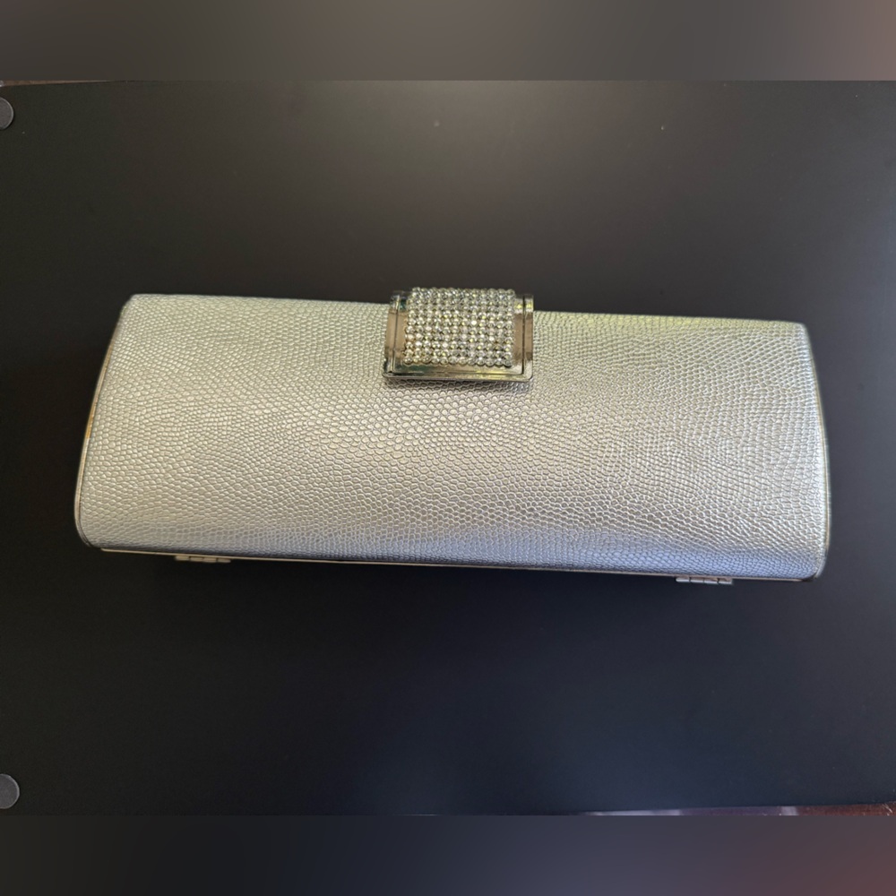 Chic Silver Evening Clutch